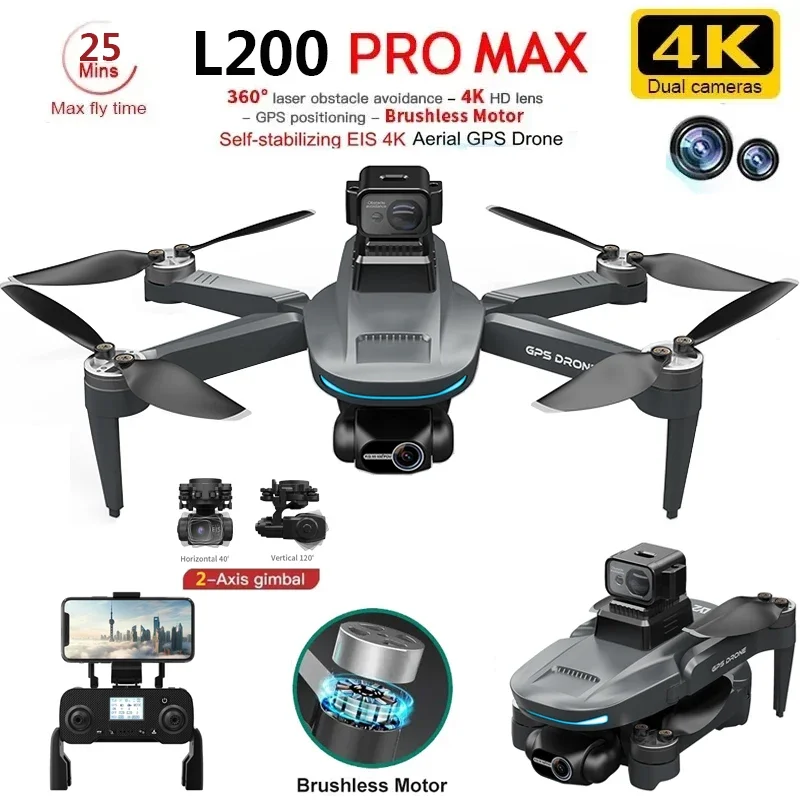 Drone Cinematic - L200 PRO MAX Drone 4K 2-Axis