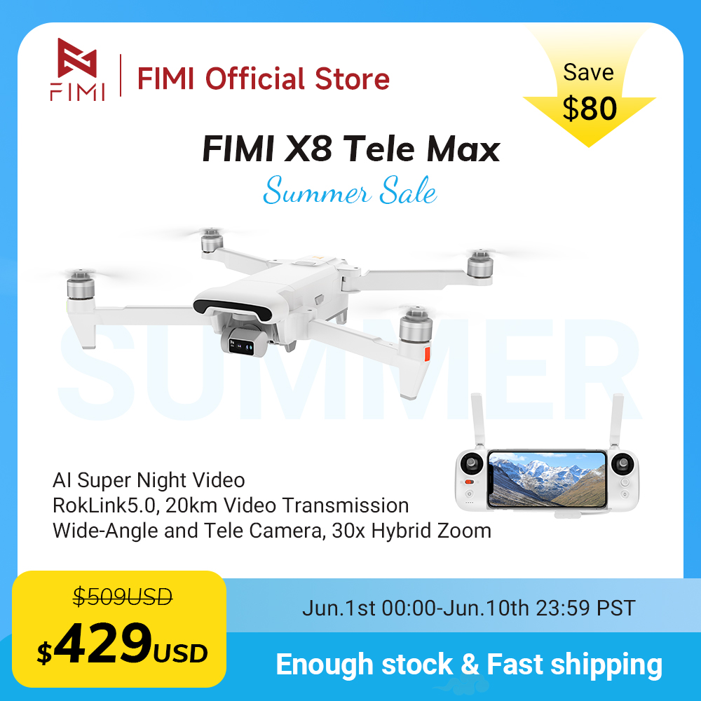 Drone Thermal Imaging - FIMI X8 Tele Max drone 1/2-inch