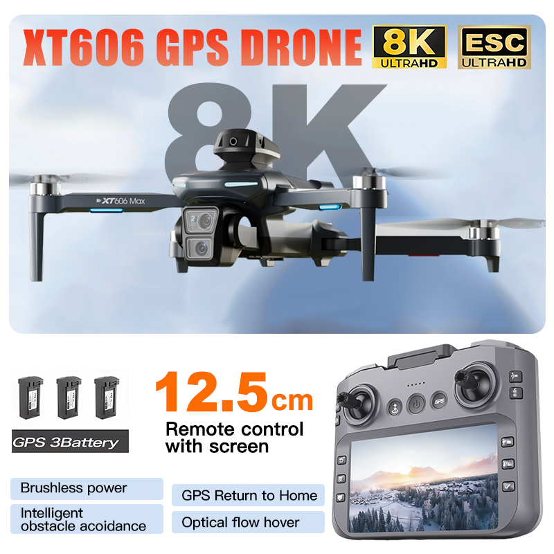 XT606 MAX 3 battery Drone 4k 8 - Drone Photogrammetry 리뷰 및 가격