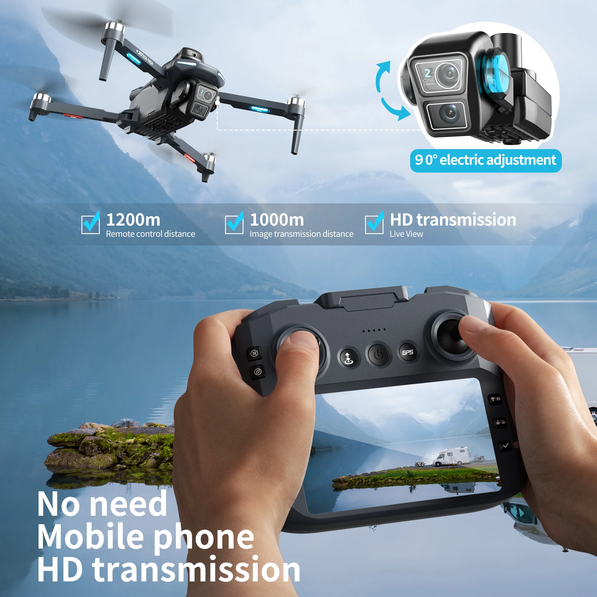 Lenovo XT606 MAX GPS Drone 4k  - Drone Photogrammetry 리뷰 및 가격